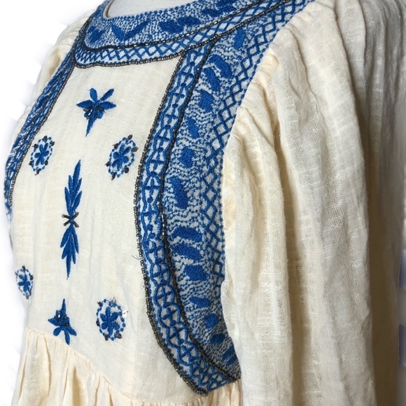 Free People Ivory Embroidered Tunic Top - Picture 5 of 5